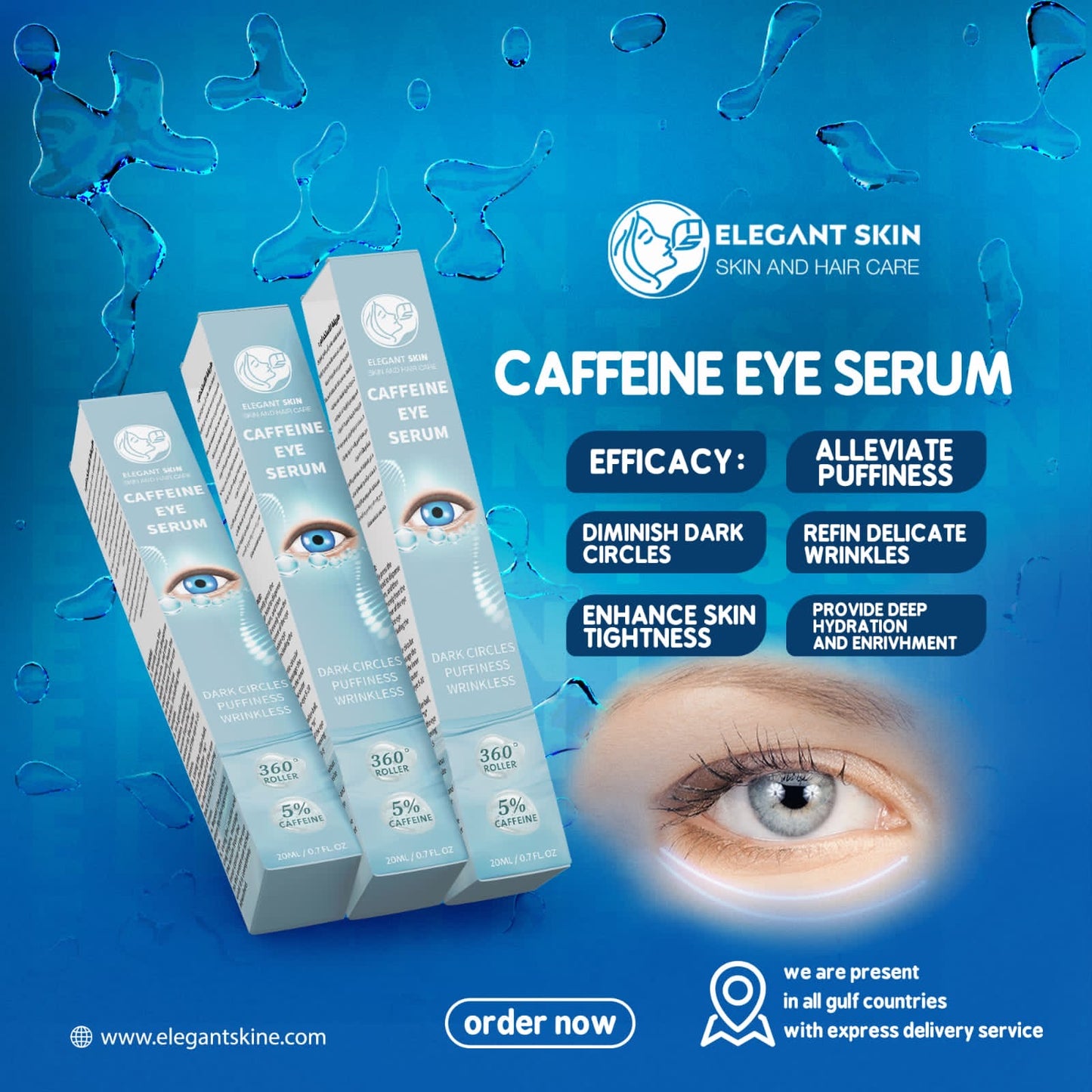 Caffeine eye serum